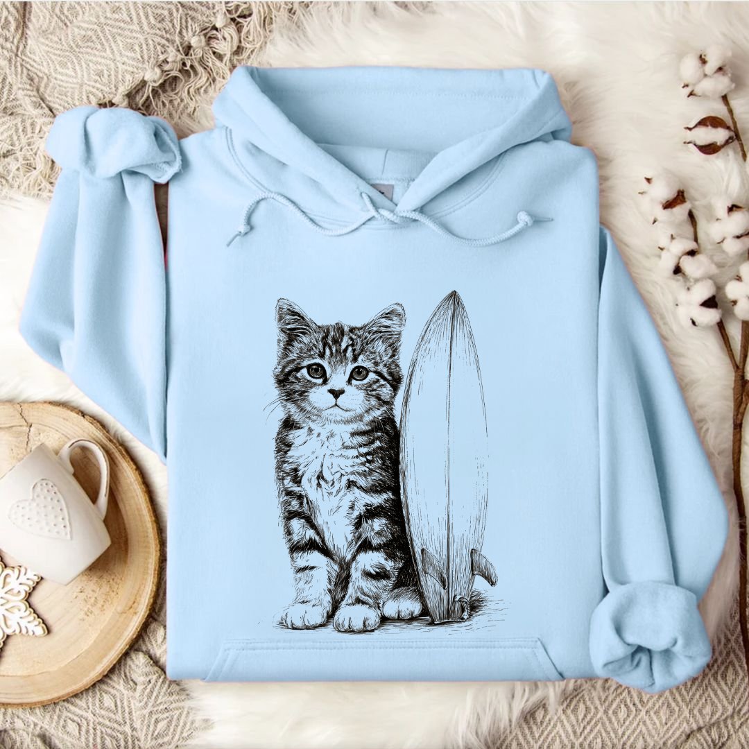Surfer Cat Hoodie