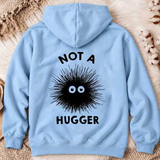 Not A Hugger Sea Urchin Back Print Hoodie in Light Blue - Dolce Reverie