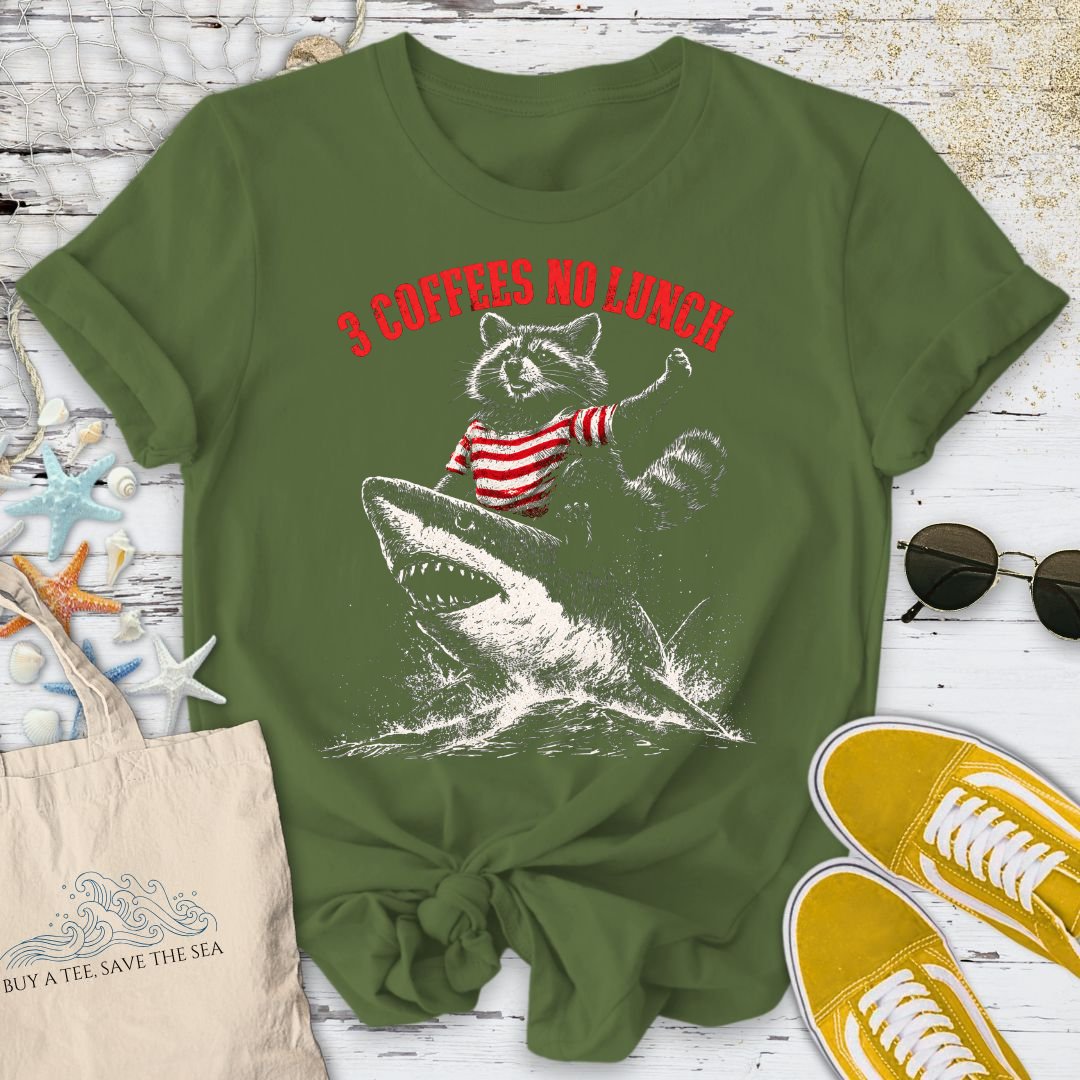 3 Coffees No Luch T-Shirt