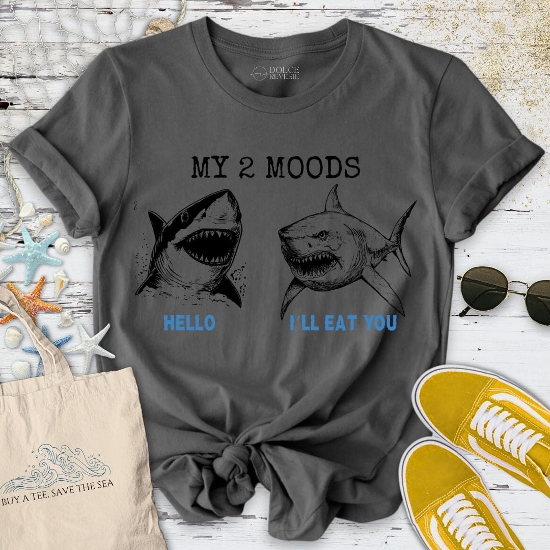 My 2 Moods - Shark T-Shirt Charcoal / S