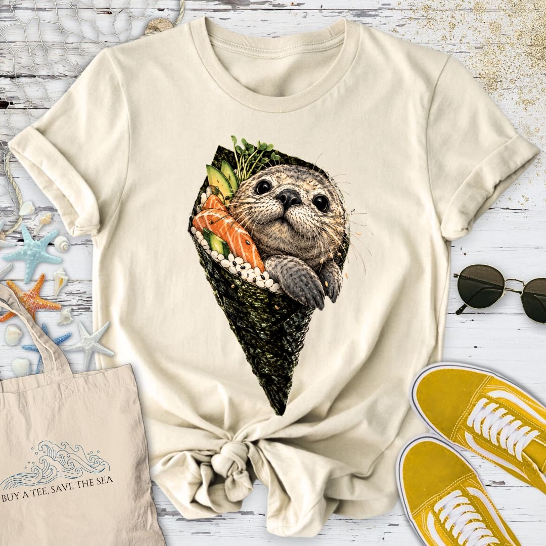 Sushi Seal T-Shirt in Natural - Dolce Reverie