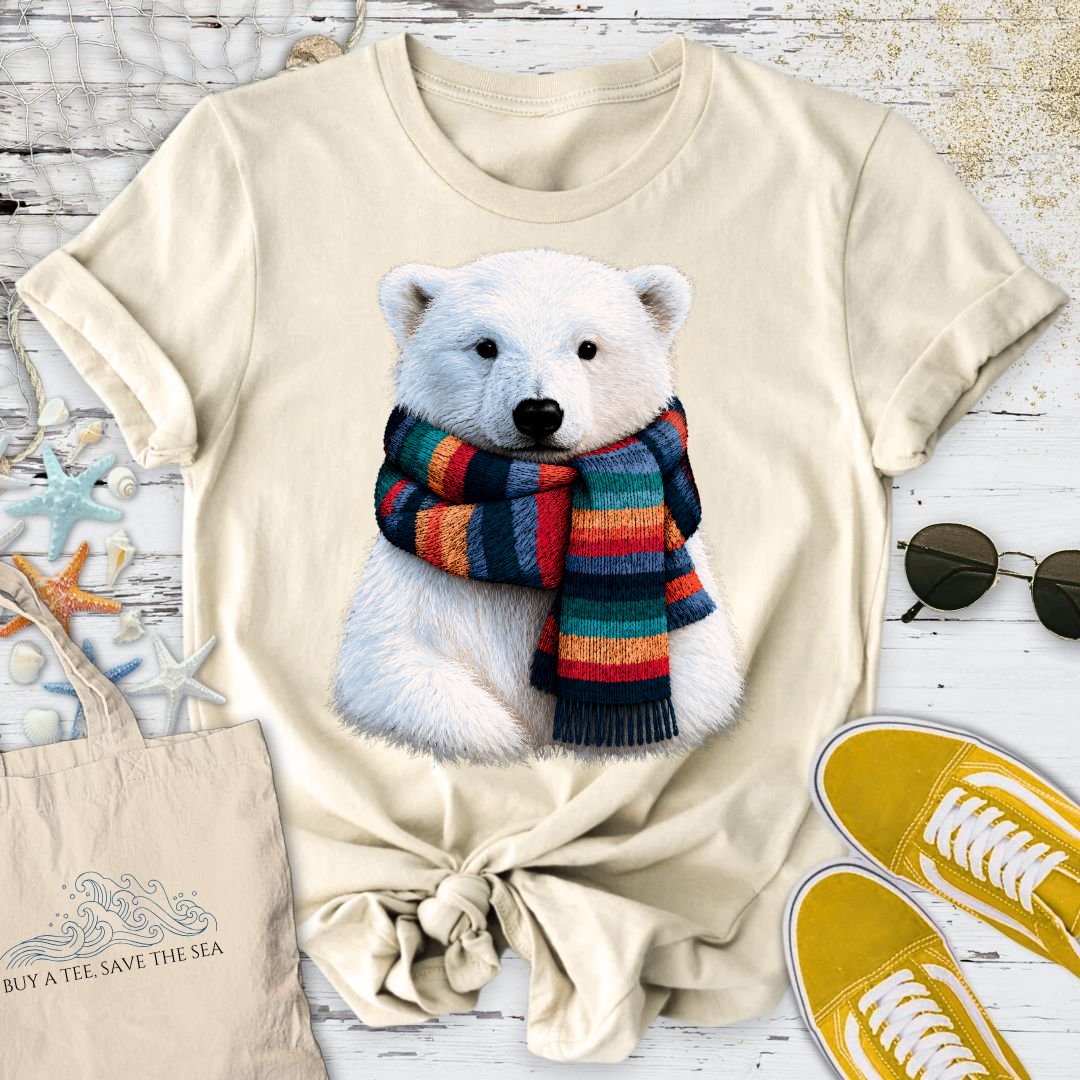 Cozy Polar Bear T-Shirt in Natural - Dolce Reverie
