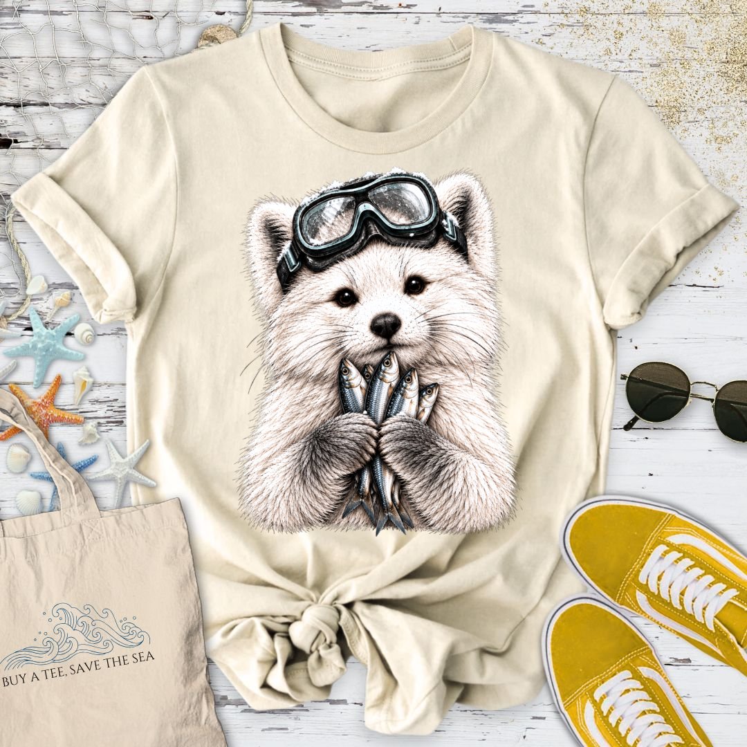 Scuba Diver Arctic Fox T-Shirt in Natural - Dolce Reverie
