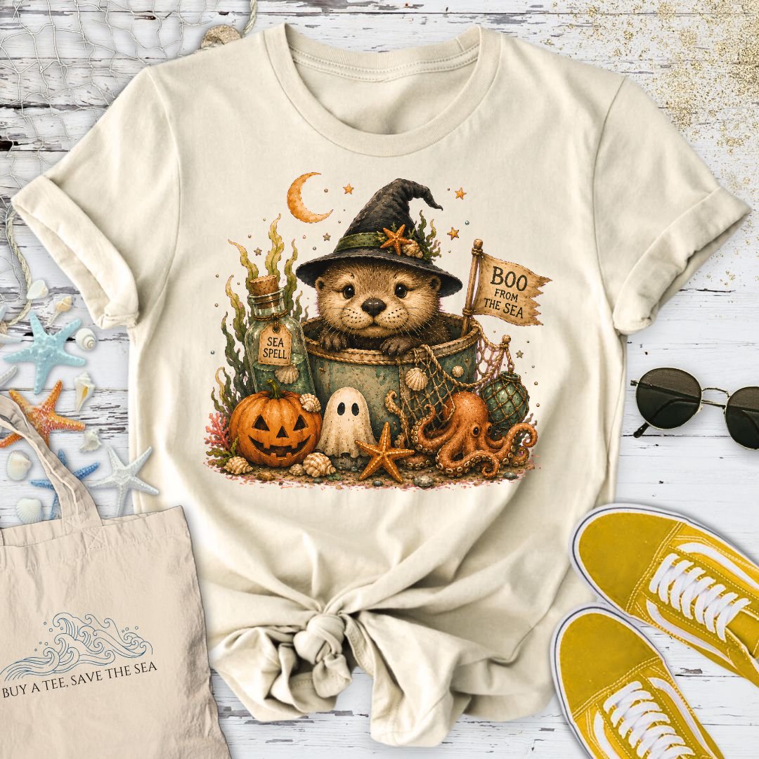 Boo From The Sea, Halloween Otter T-Shirt