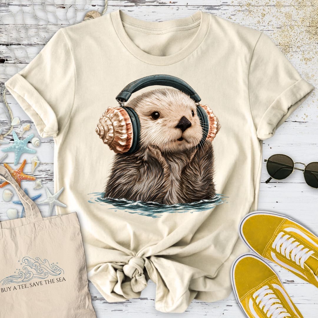 Music Otter T-Shirt in Natural - Dolce Reverie