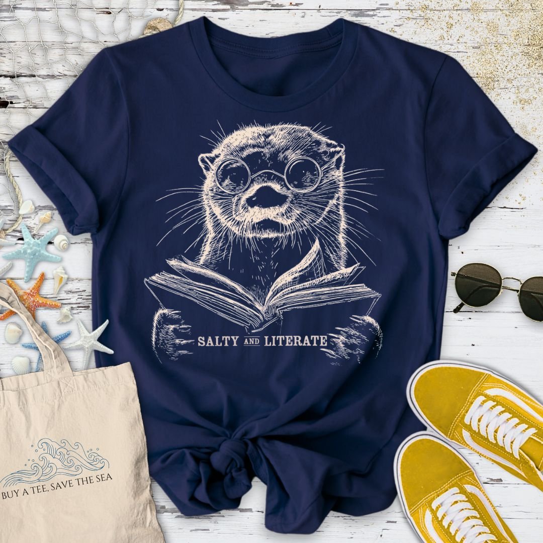 Salty and Literate Otter T-Shirt