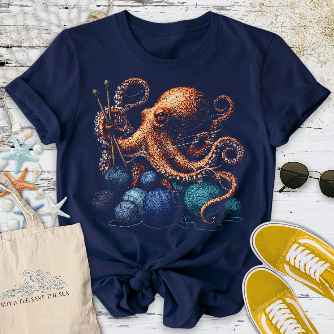 Knitting Octopus T-Shirt