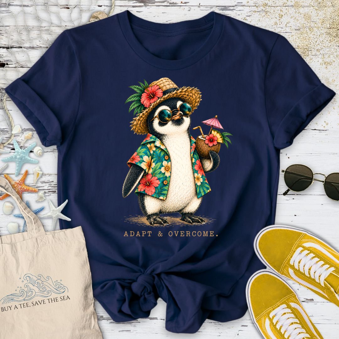 Adapt & Overcome, Penguin T-Shirt in Navy - Dolce Reverie