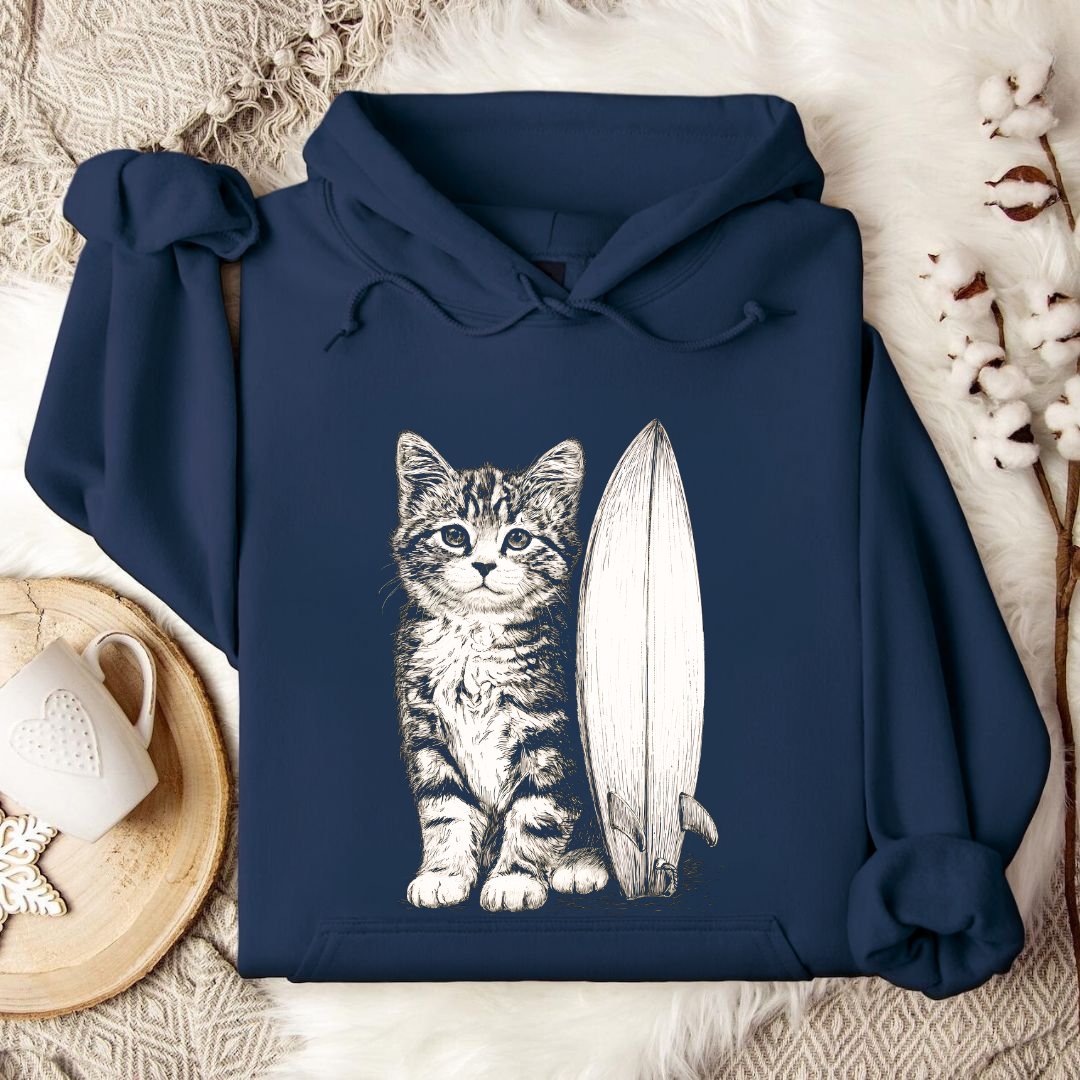 Surfer Cat Hoodie