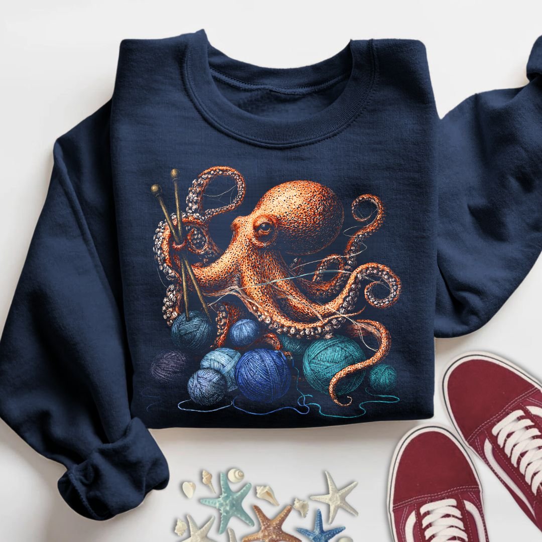 Knitting Octopus Sweatshirt