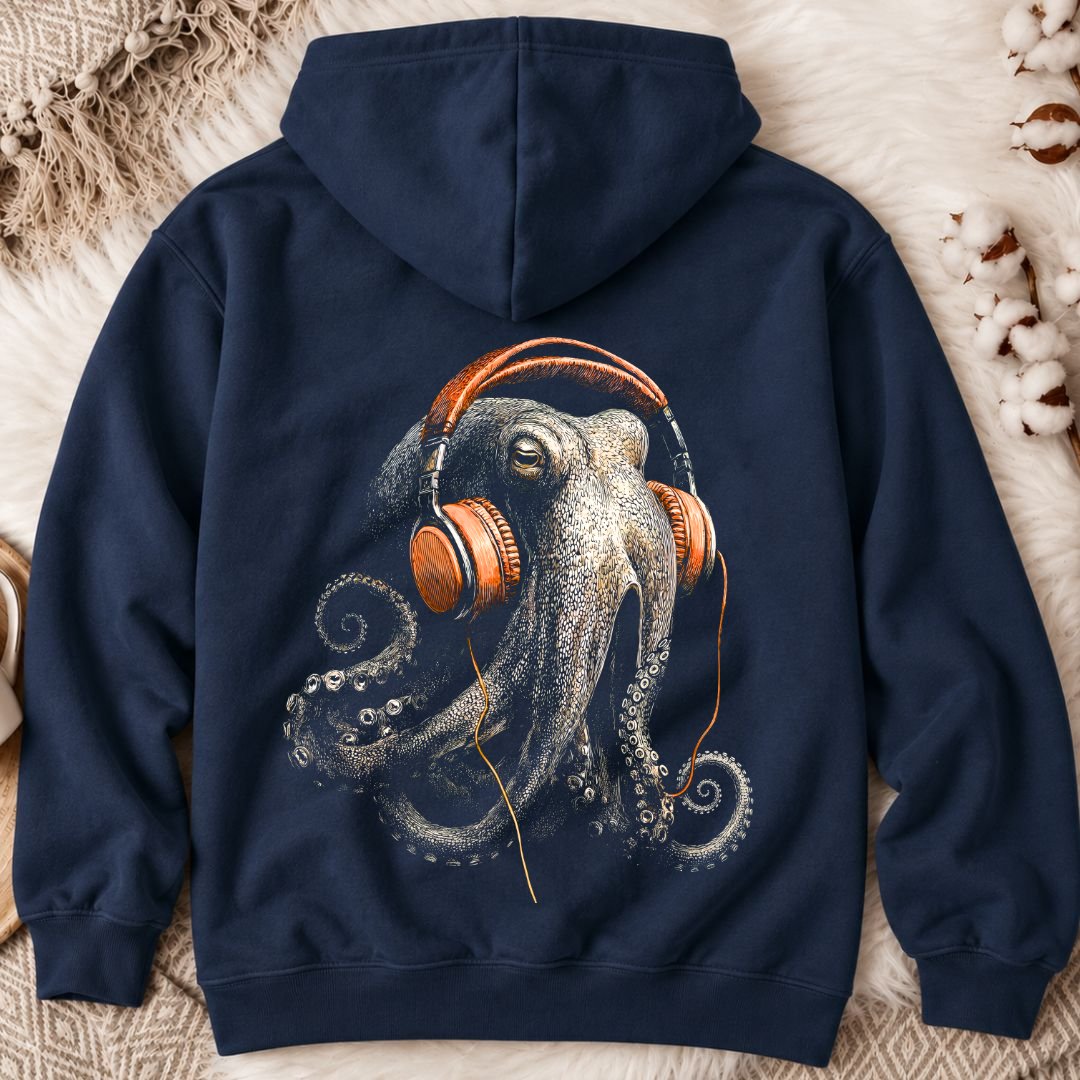 Groovy Octopus Back Print Hoodie