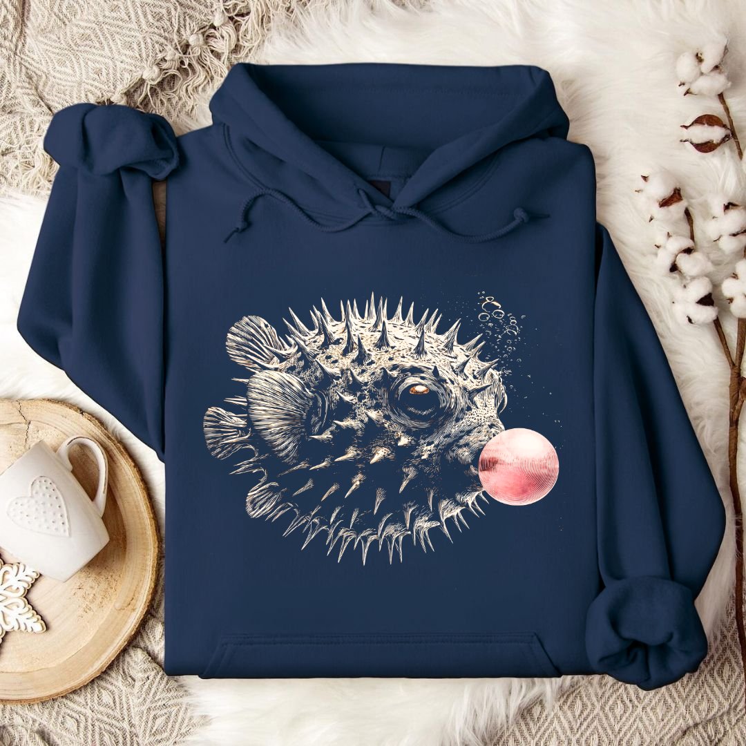 Bubblegum Pufferfish Hoodie