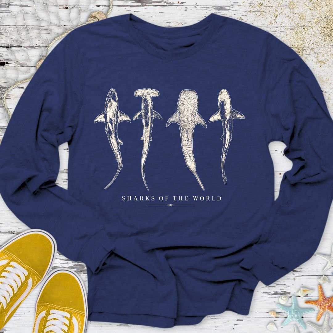 Sharks Of The World Long Sleeve Tee