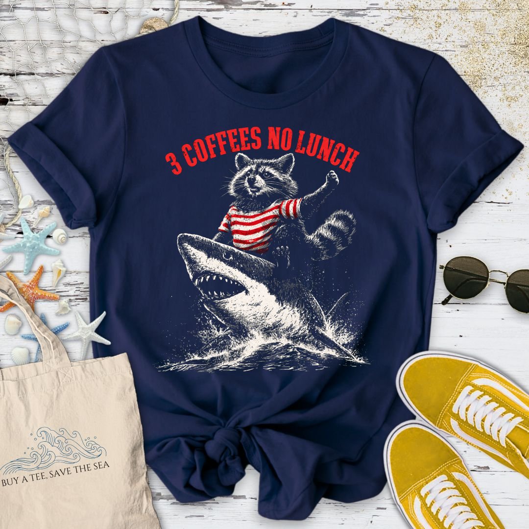 3 Coffees No Luch T-Shirt
