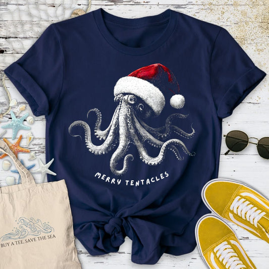 Merry Tentacles Octopus T-Shirt in Navy - Dolce Reverie