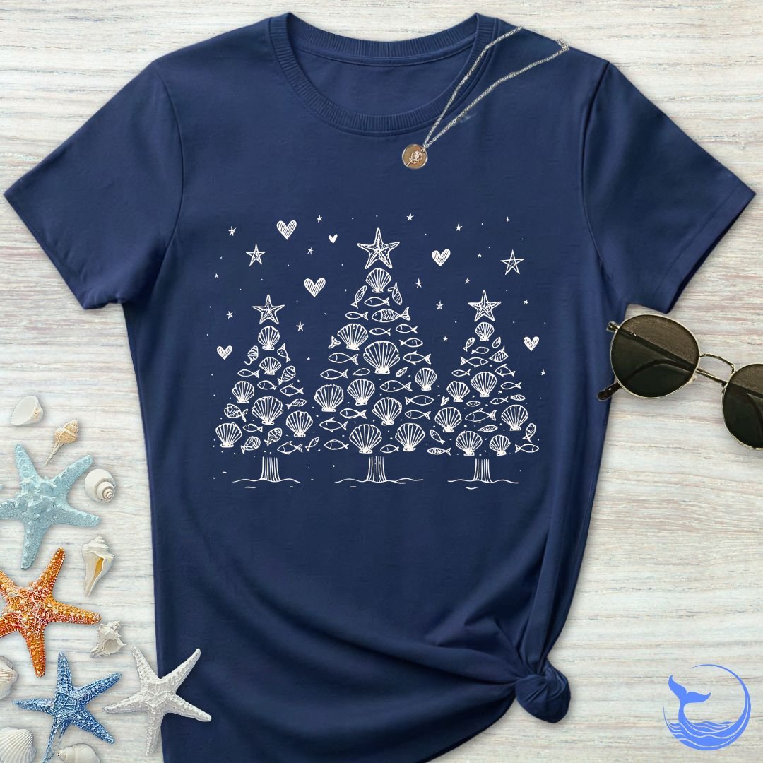 Seashell Christmas Trees Women's T-Shirt