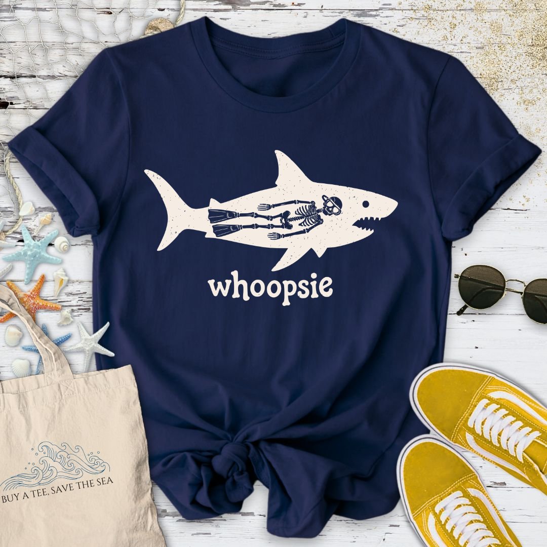Whoopsie Shark T-Shirt in Navy - Dolce Reverie