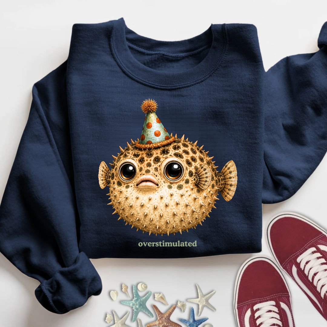 Overstimulated Pufferfish Sweatshirt
