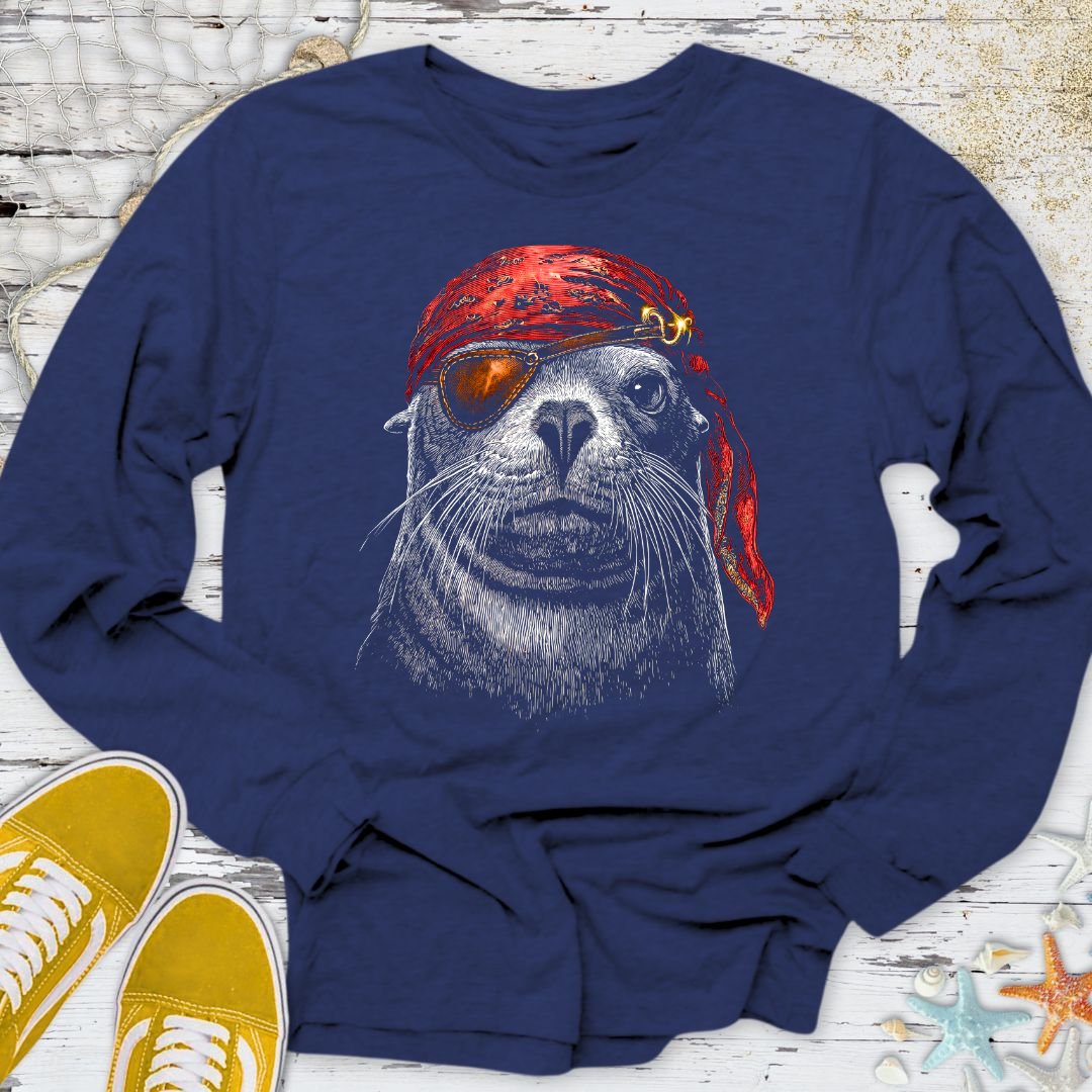 Sea Lion Pirate Long Sleeve Tee