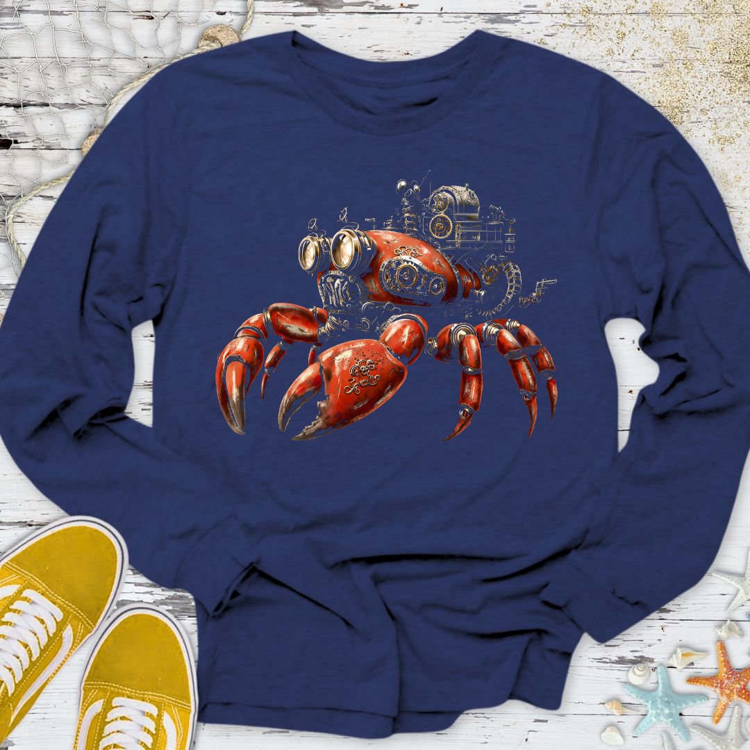 Steampunk Crab Long Sleeve Tee