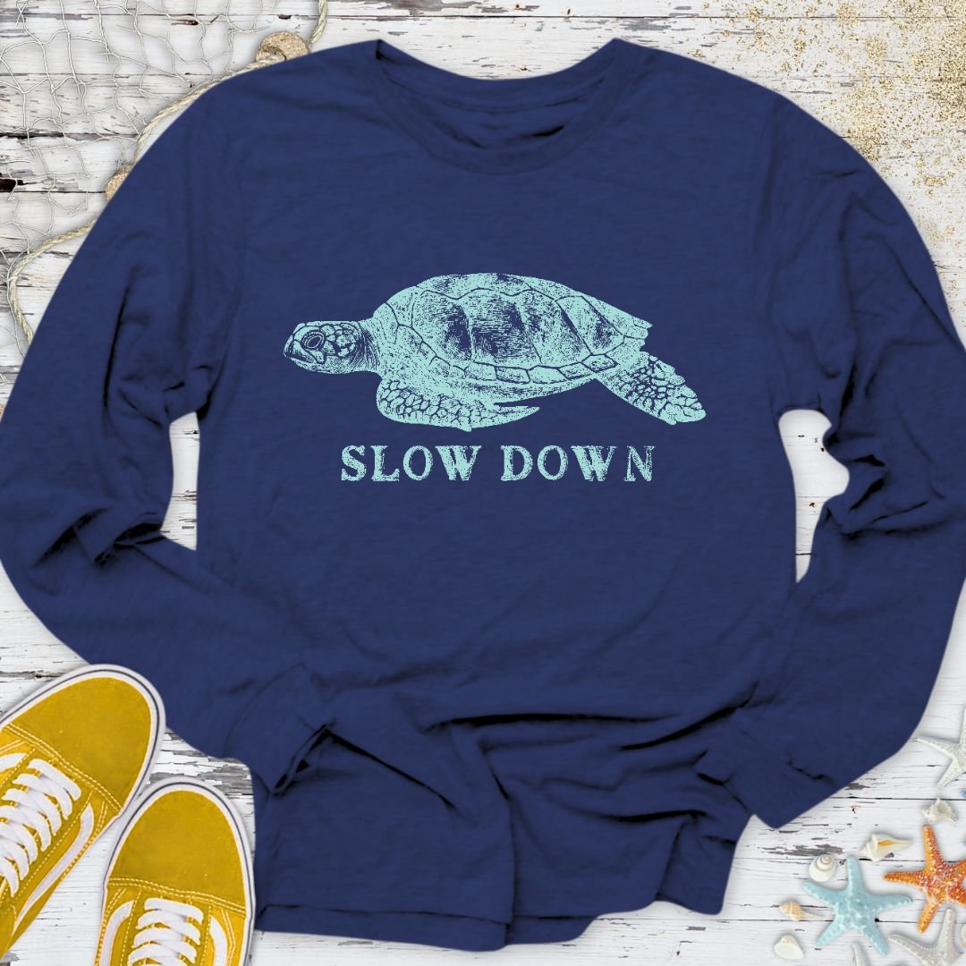 Slow Down Turtle Long Sleeve Tee