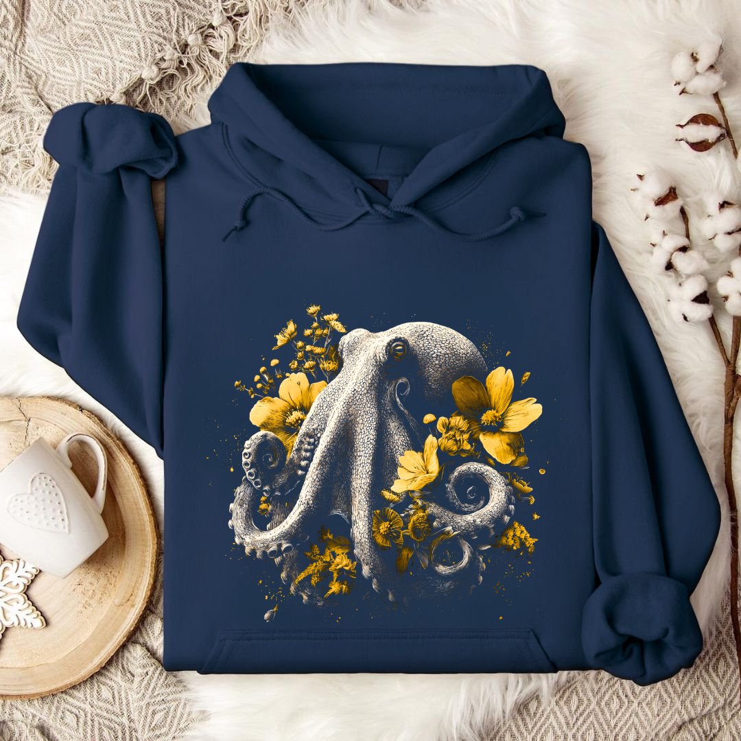 Floral Octopus Hoodie