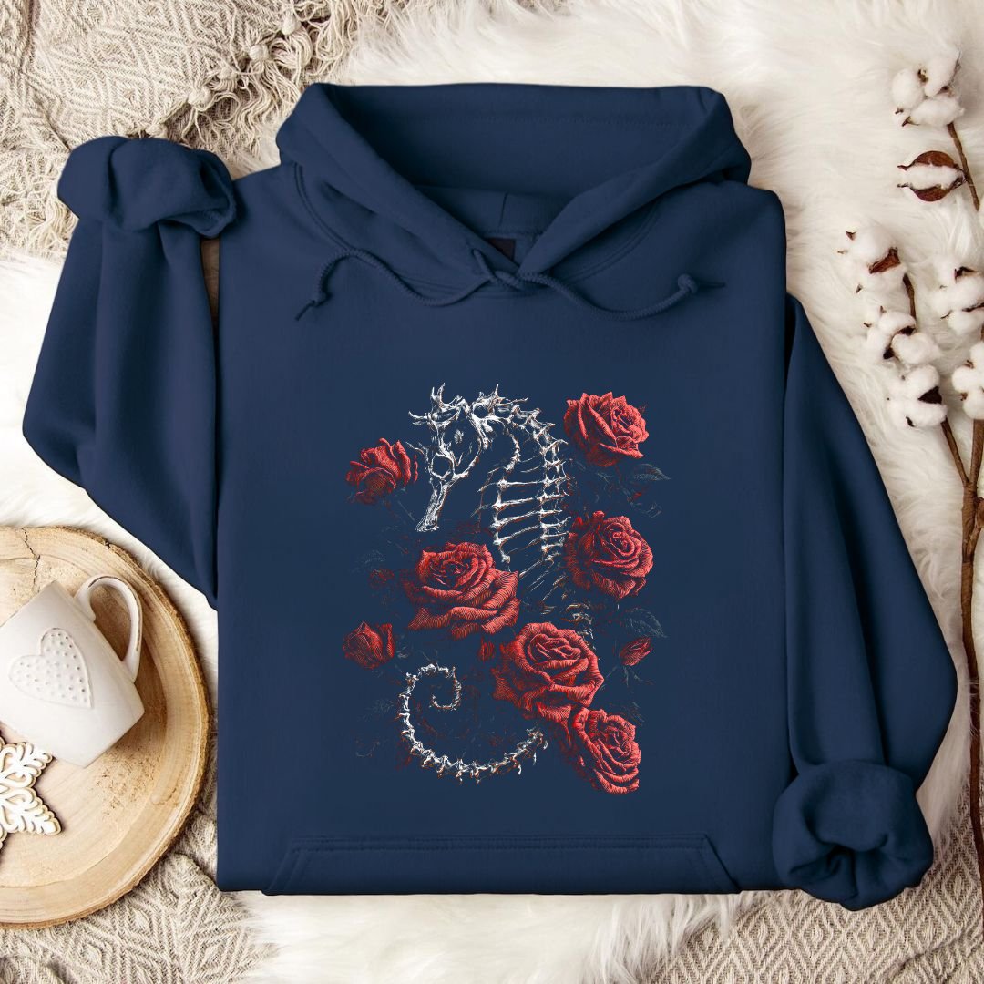 Bed Of Roses Seahorse Hoodie