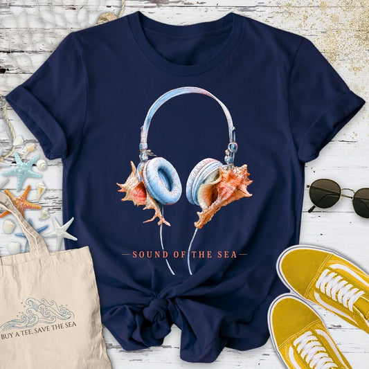 Sound Of The Sea T-Shirt in Navy - Dolce Reverie