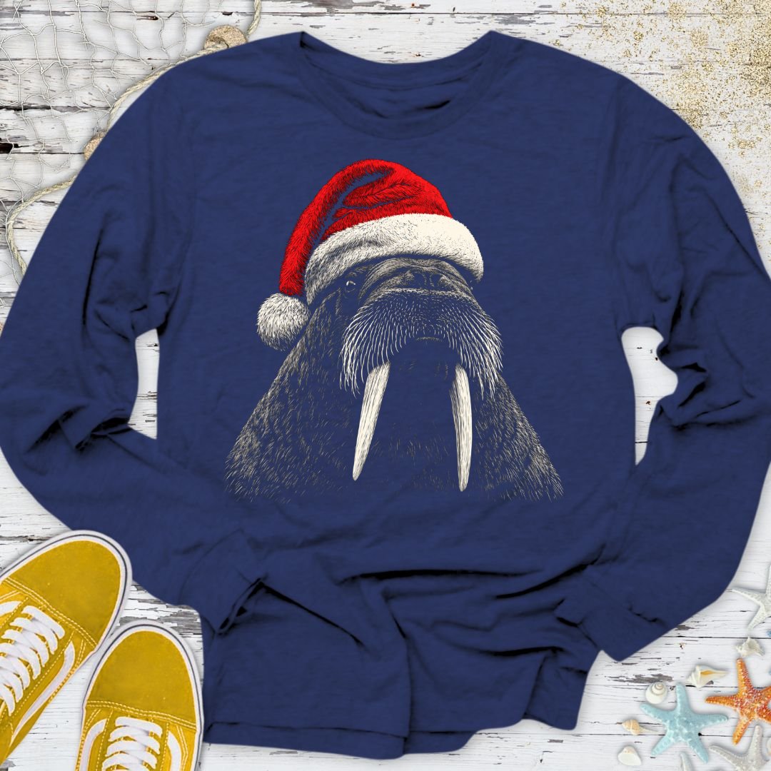 Santa Walrus Long Sleeve Tee