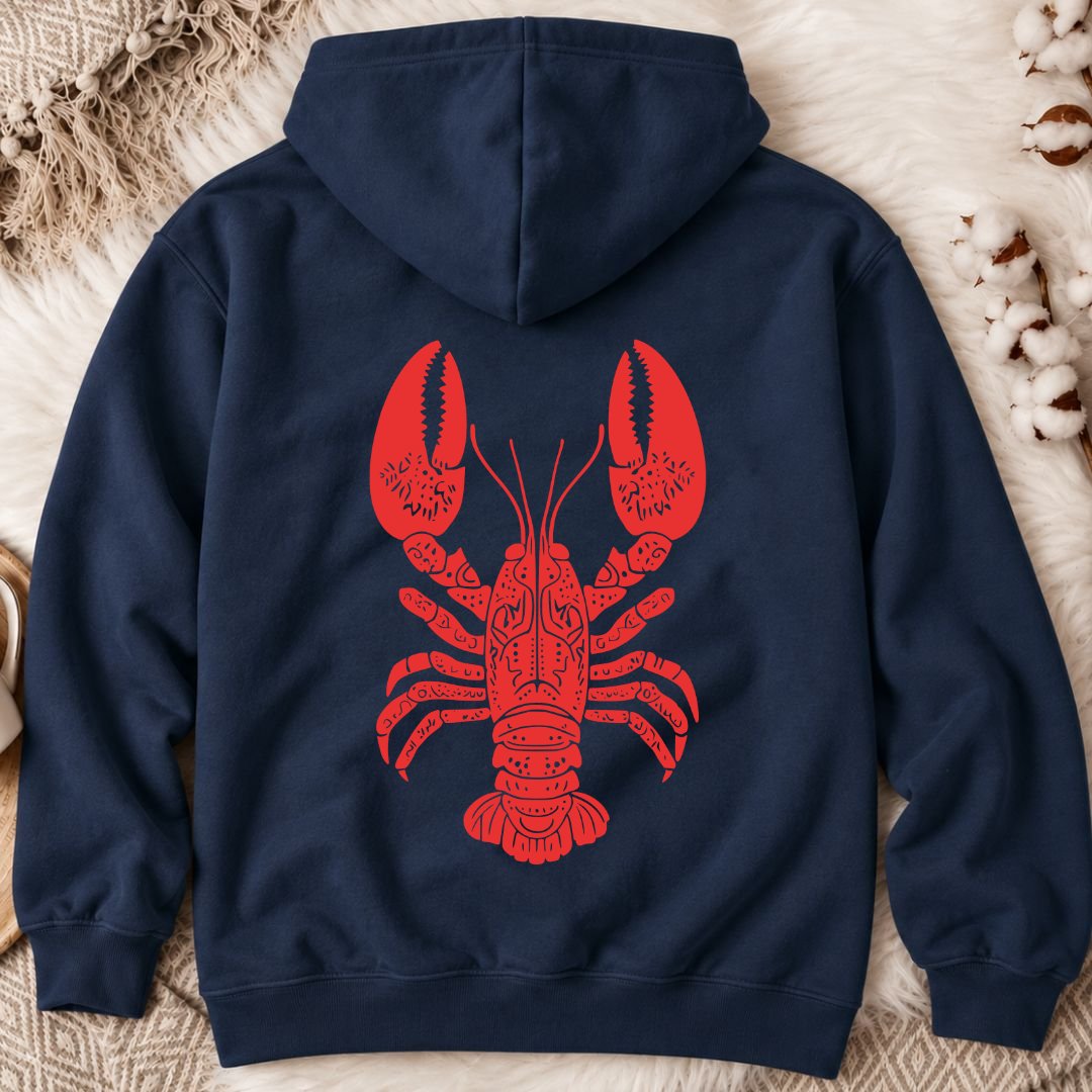 Tribal Lobster Back Print Hoodie