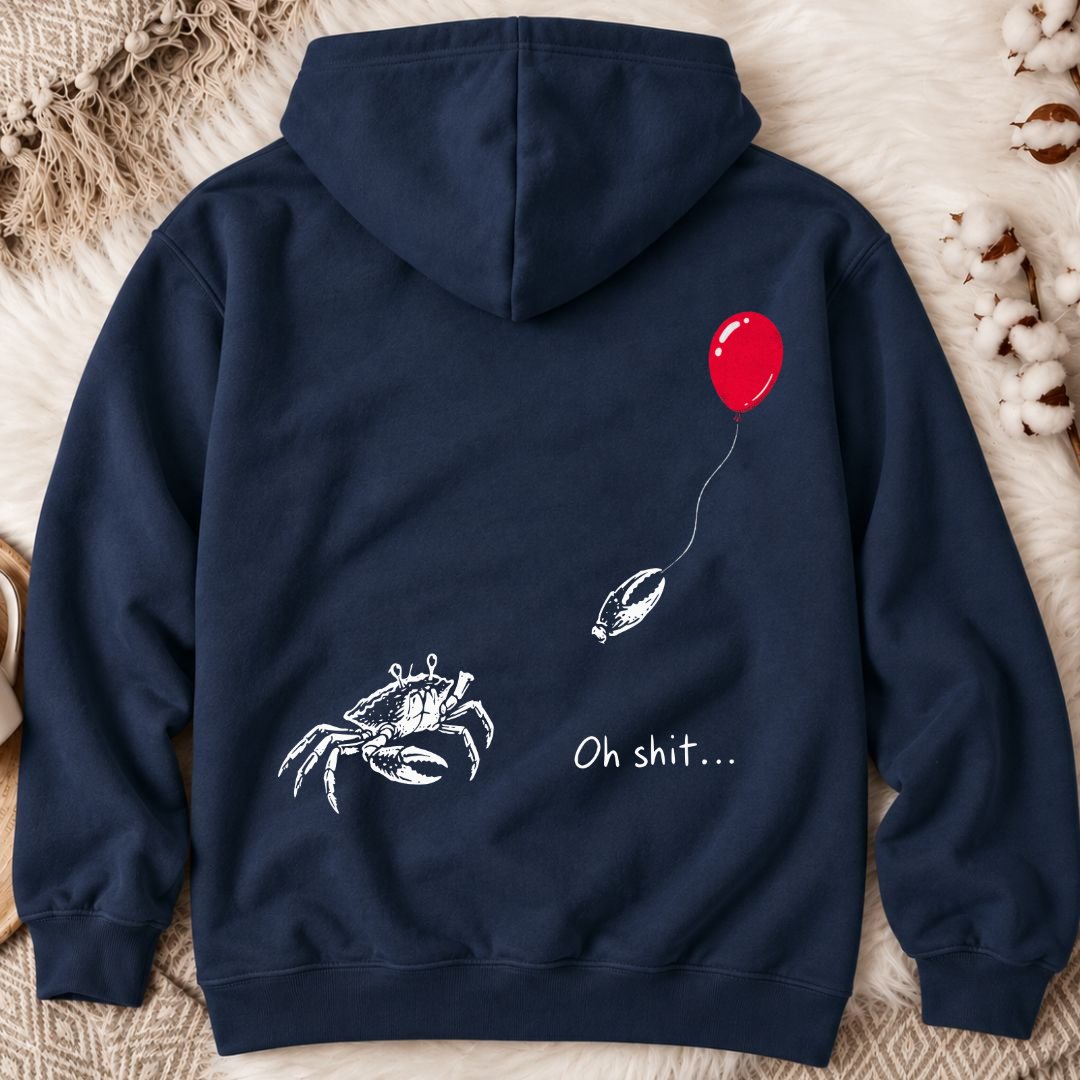 Oh...Crab Back Print Hoodie