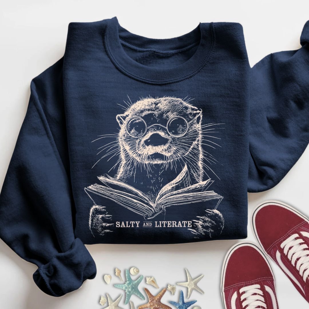 Salty and Literate Otter Sweatshirt