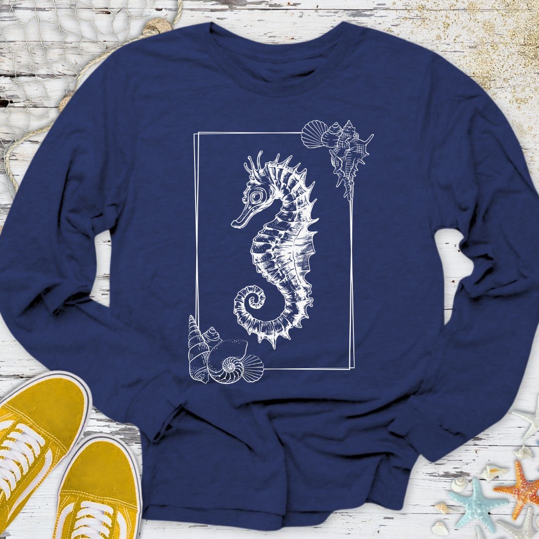 Vintage Seahorse Long Sleeve Tee