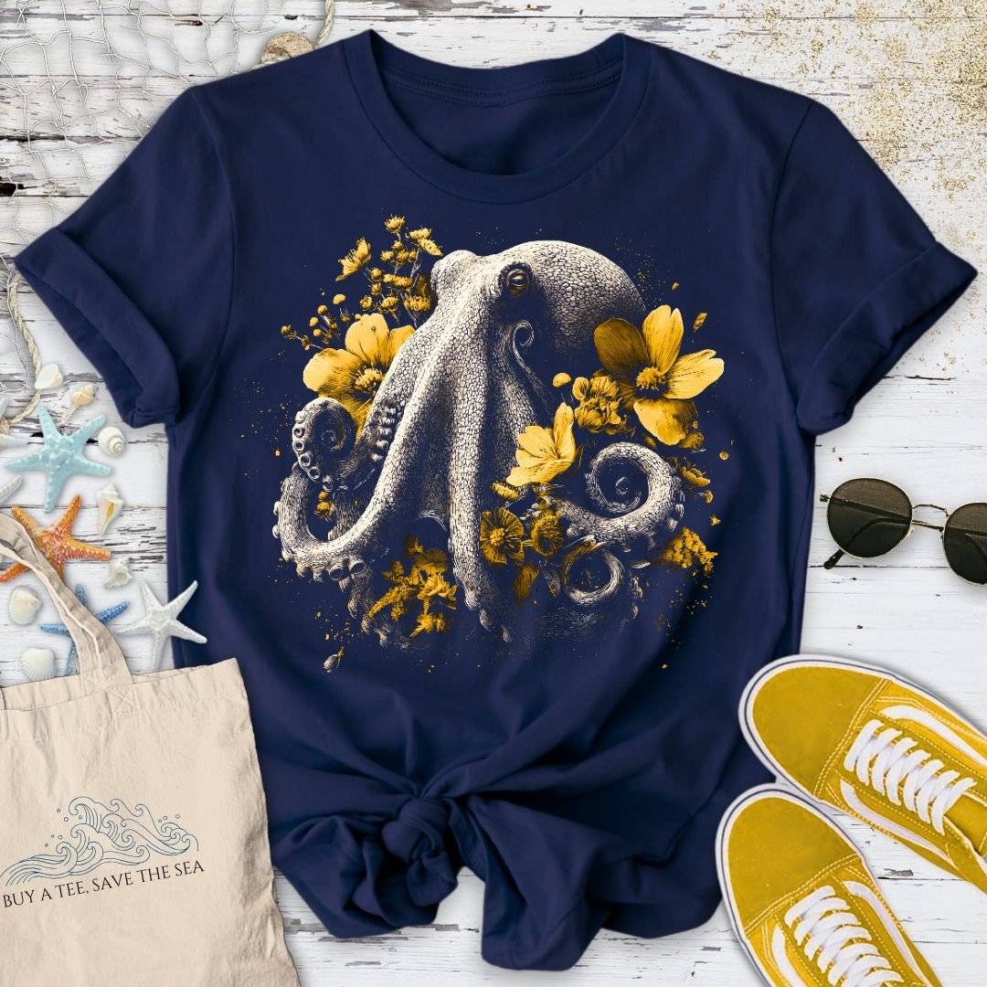 Floral Octopus T-Shirt