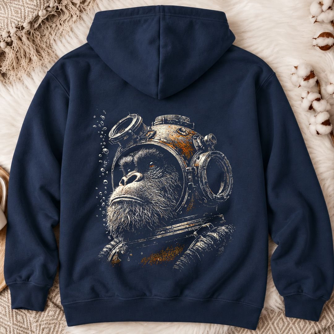The Deep Sea Gorilla Back Print Hoodie