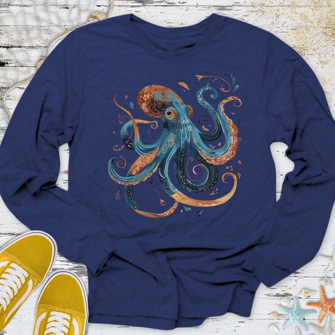 Boho Octopus Long Sleeve Tee