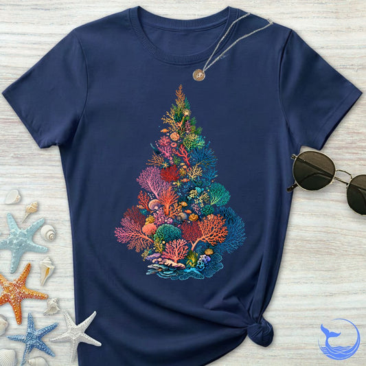 Coral Christmas Tree Women's T-Shirt