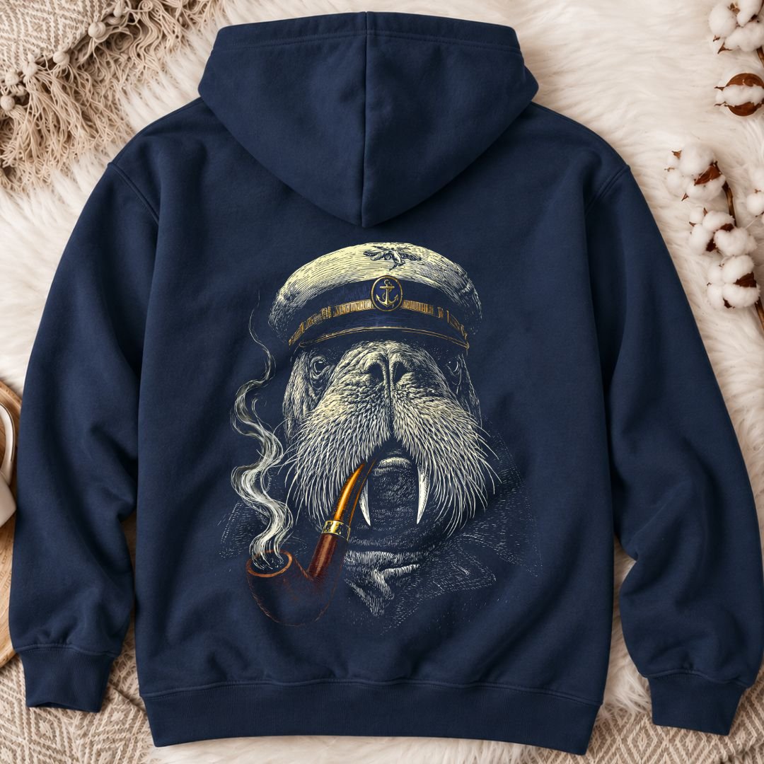 Captain Walrus Back Print Hoodie