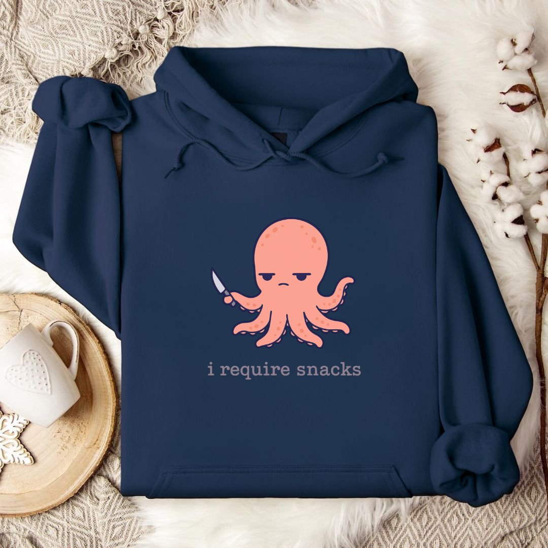 I Require Snacks Octopus Hoodie