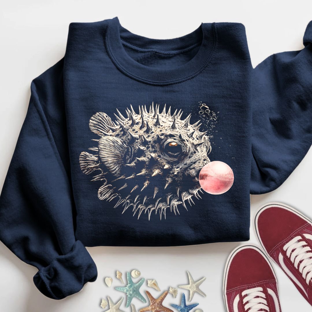 Bubblegum Pufferfish Sweatshirt
