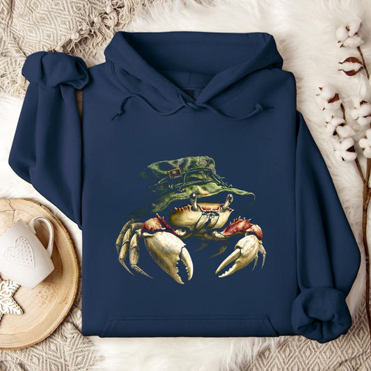 Summer Crab Hoodie in Navy - Dolce Reverie