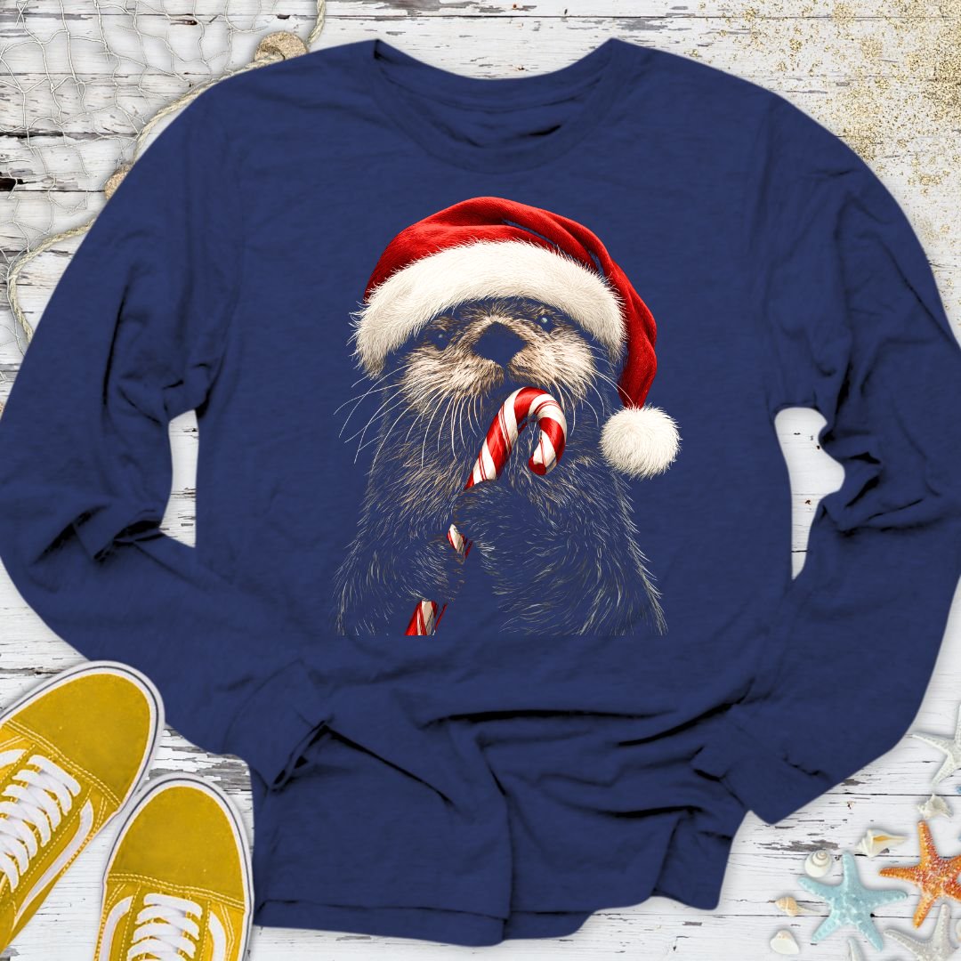 Santa Otter Long Sleeve Tee