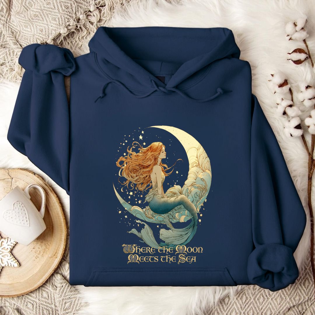 Moon Meets The Sea, Mermaid Hoodie