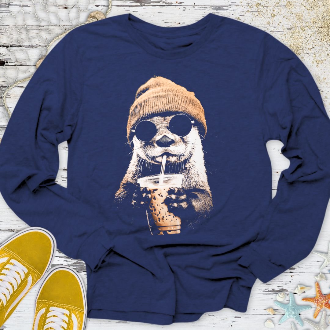 Hipster Otter Long Sleeve Tee