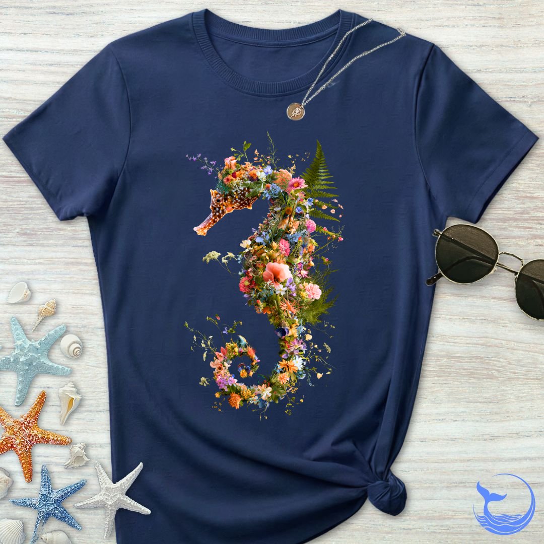 Floral Seahorse Women's T-Shirt