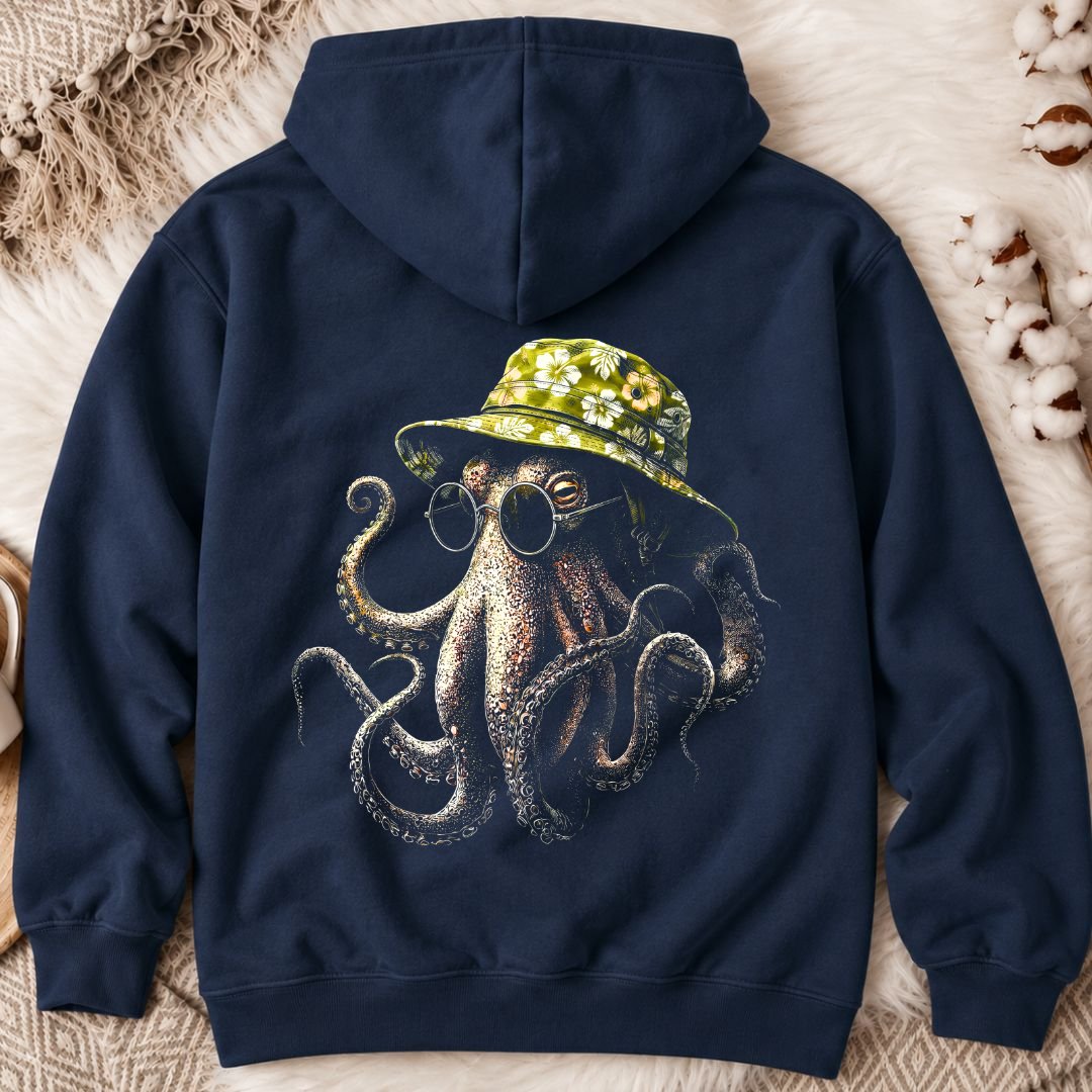 Summer Octopus Back Print Hoodie