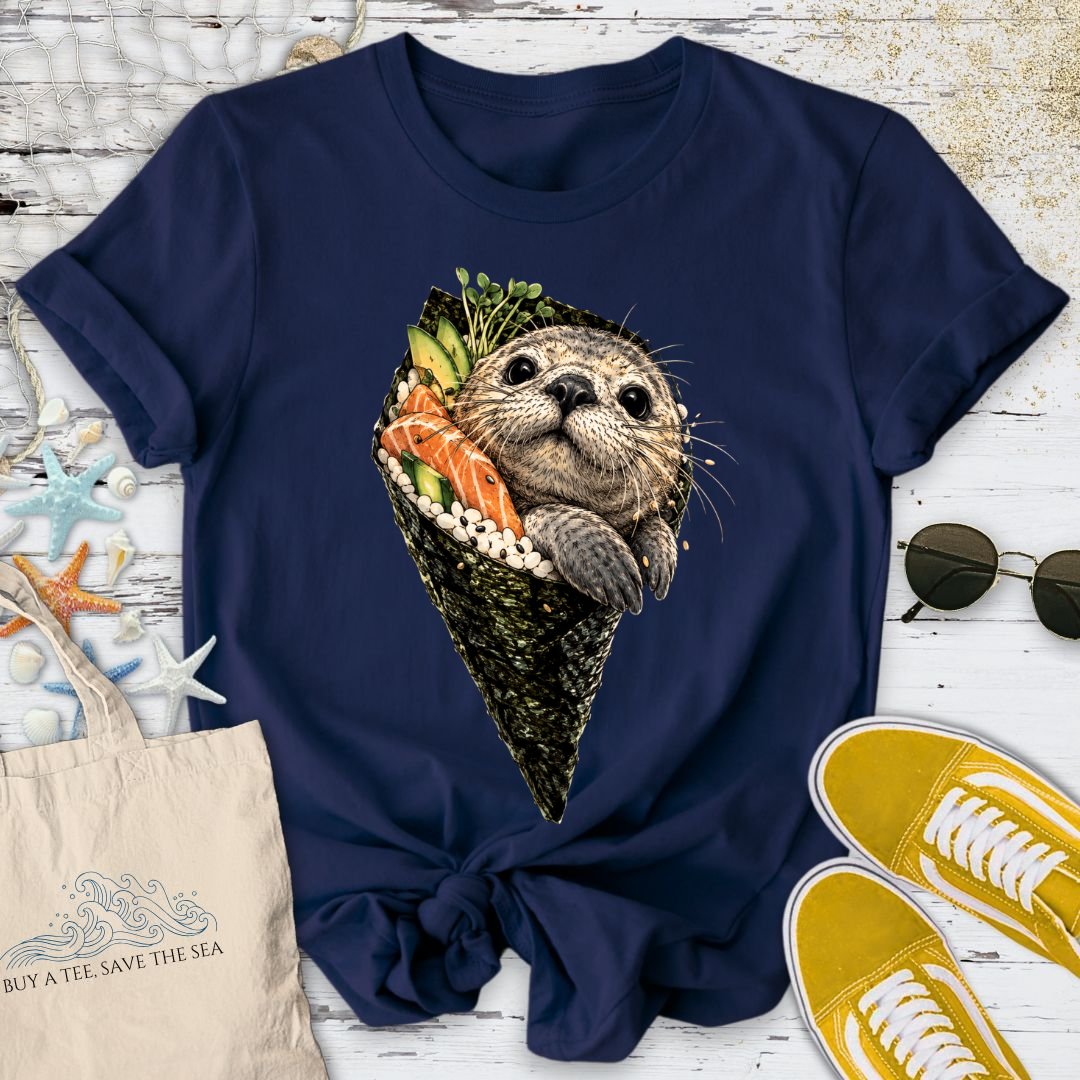 Sushi Seal T-Shirt in Navy - Dolce Reverie