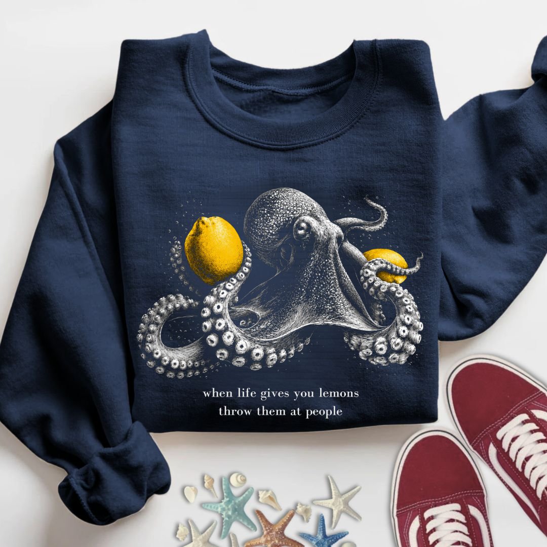 Lemons, Octopus Sweatshirt