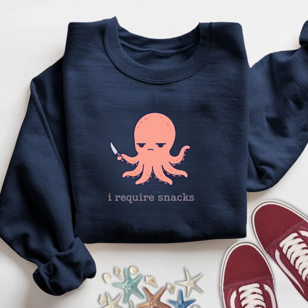 I Require Snacks Octopus Sweatshirt
