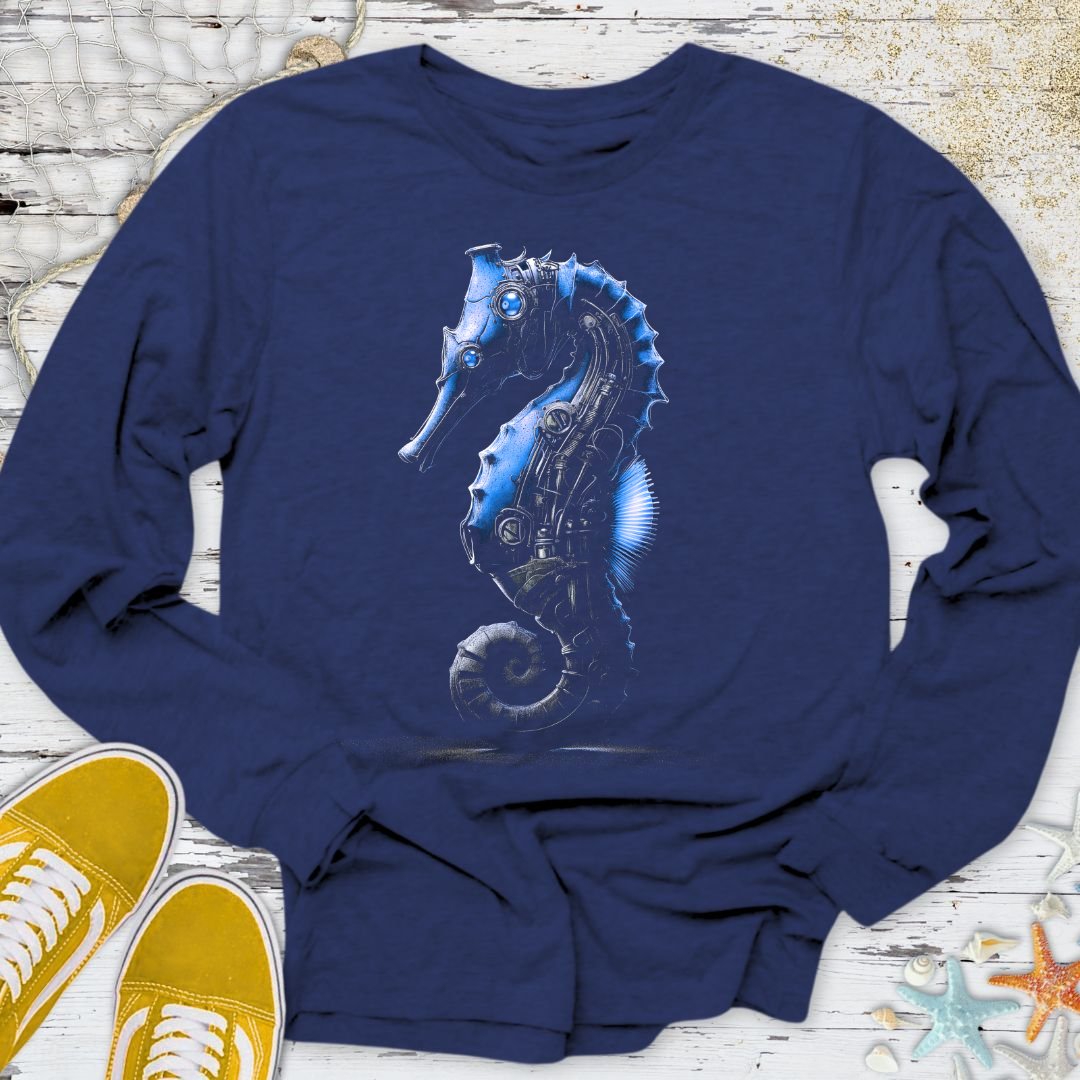 Steampunk Seahorse Long Sleeve Tee